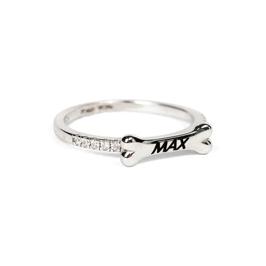 Anillo con nombre de perro