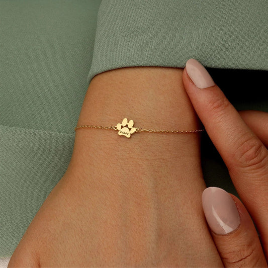 Pulsera de pata personalizada con nombre