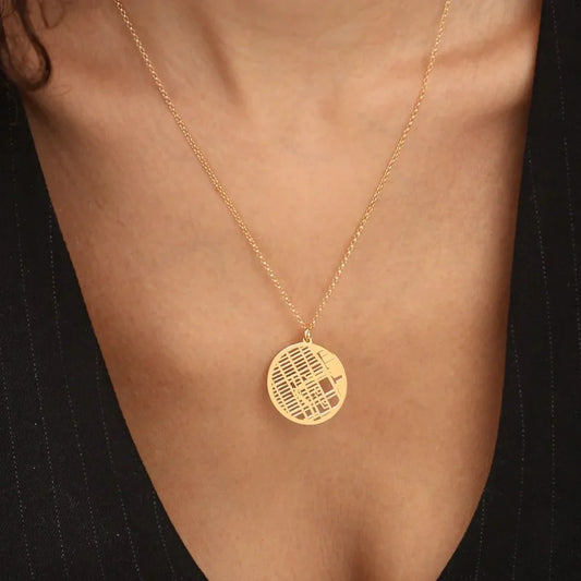 Collar personalizado con mapa