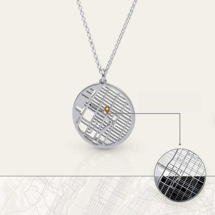 Collar personalizado con mapa