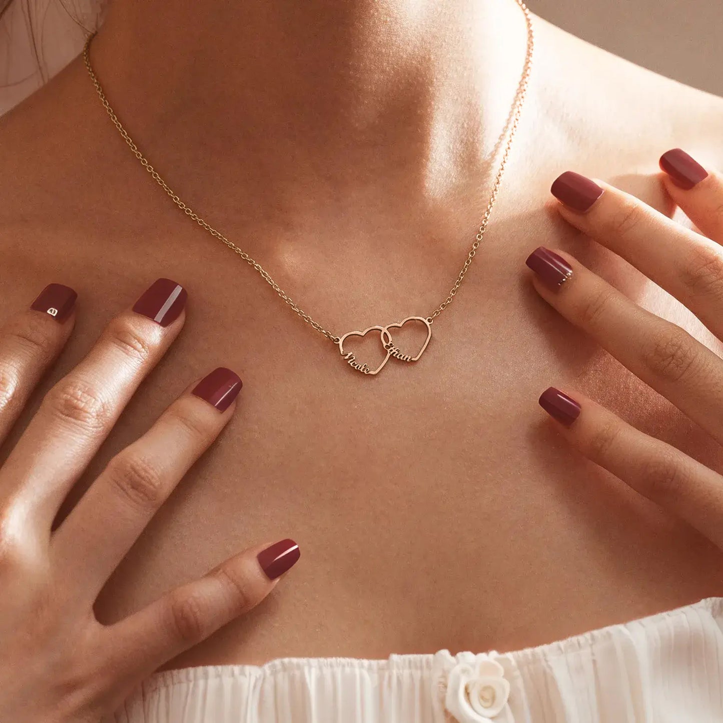 Collar personalizado con nombre y corazón