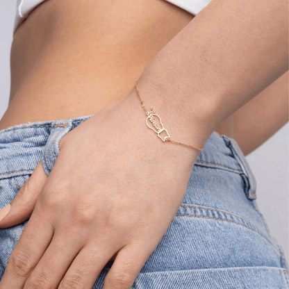 Pulsera personalizada con nombre de gato