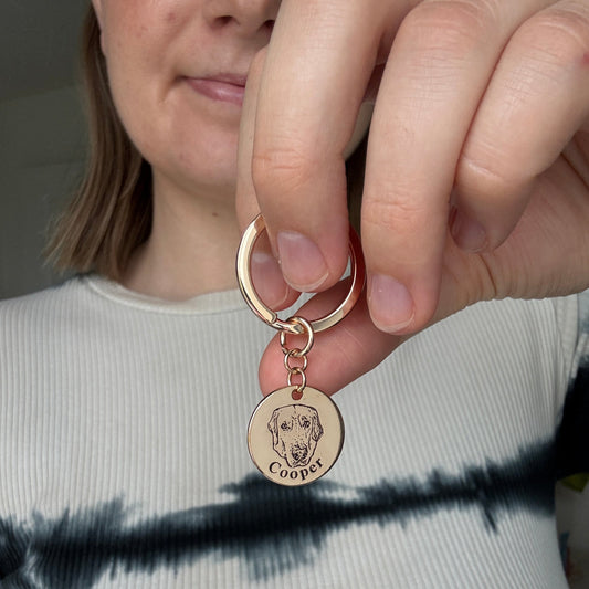 Llavero personalizado con rostro de mascota