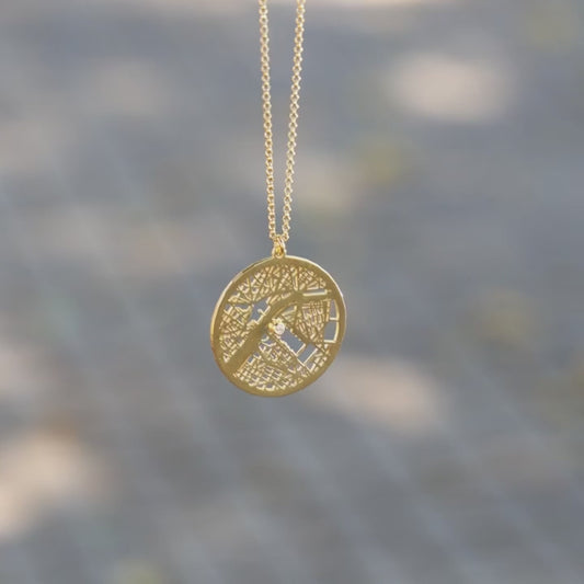 Collar personalizado con mapa